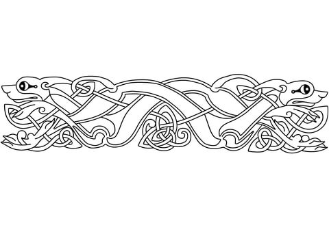 Celtic Animal Ornament Coloring Page